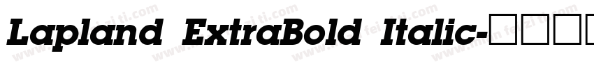 Lapland ExtraBold Italic字体转换